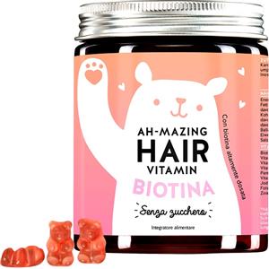 BEAUTYBEARS GmbH Bears with Benefits Ah-Mazing Hair Vitamin - Integratore Vegano per Capelli Sani e Belli, 45 Caramelle Gommose Senza Zucchero con Biotina