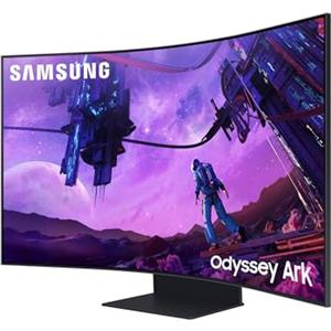Samsung Monitor Gaming Odyssey Ark (S55BG970), Curvo (1000R), 55'', 3840x2160 (UHD 4K), Mini-LED, HDR10+, VA, 165Hz, 1ms, Freesync Premium Pro, HDMI, USB, WiFi, Bluetooth, Casse Integrate, HAS, Pivot