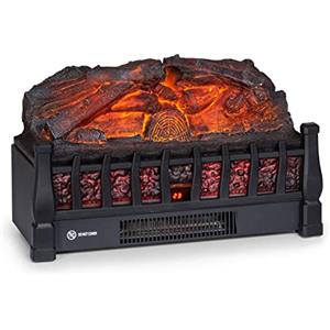 Klarstein Camino Elettrico, Caminetto Elettrico 1800 W, Camino Finto a Riscaldamento Elettrico a Basso Consumo, Fuoco Finto LED, Spazio per Legna, Termocamino con Telecomando, Termostato e Timer