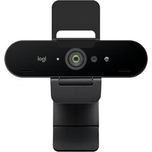 Logitech Brio 4K Webcam for Business, accesso biometrico con Windows Hello, correzione automatica dell'illuminazione, cancellazione del rumore, Microsoft Teams, Zoom, Google Meet, PC/Mac - Grafite