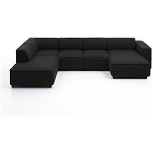 Atlantic Home Collection Paesaggio/divano ad angolo Bulky, Récamière Links, antracite, 195 x 324 x 70 cm