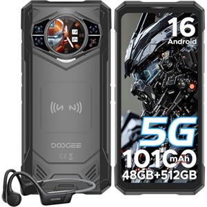 DOOGEE S200X Rugged Smartphone 5G, 48GB+512GB, Android 16, con Cuffie Conduzione Ossea, 1.32" Rear Display, 10100mAh, 6.72" FHD+ 120Hz Telefono Indistruttibile,100MP+20MP/NFC/BT5.2/WiFi6/5G Dual SIM