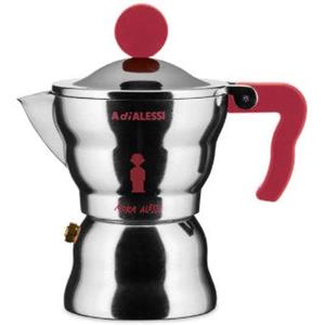 Alessi Caffettiera Espresso di Design in Alluminio e Resina, 1 Tazza