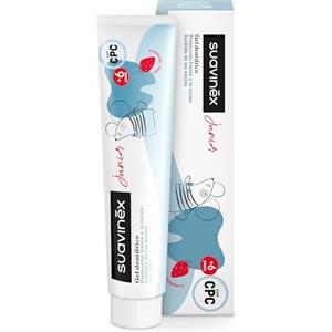 Suavinex, Dentifricio per Bambini, Gel Dentifricio per Bambini, Senza Glutine, Previene la Carie e Cura le Gengive, con CPC, Fluoro, Xilitolo e Acqua di Mare, Rispetta lo Smalto, +6 Anni, 75 ml