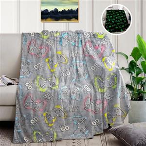 HSGLGNA Coperta luminosa al buio, regalo per ragazze, coperta luminosa per bambini e adulti, coperta in flanella morbida e accogliente per bambini, decorazione di compleanno per camera da letto