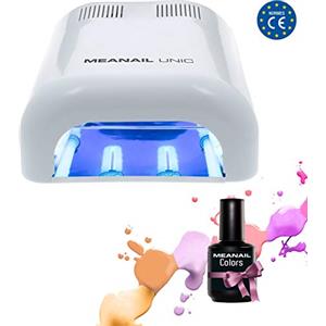 MEANAIL LAMPADA con 4 neon già inclusi- Lampada e Fornetto UV per MANICURE E PEDICURE permanente e semi permanente