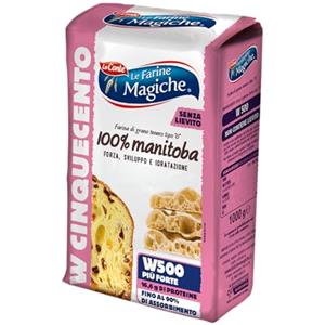 Lo Conte Le Farine Magiche | Farina Manitoba per Preparazioni a Lunga Lievitazione Salate e Dolci | Confezione da 1 kg (10 pezzi)