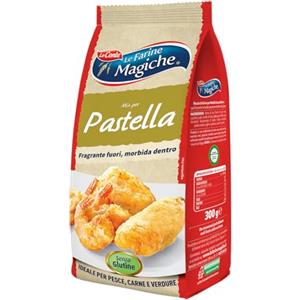 Lo Conte Le Farine Magiche | Farina per Pastella, Mix di Farine Senza Glutine e Senza Lattosio per Fritto Croccante | Confezione da 300 gr (Pack of 1)