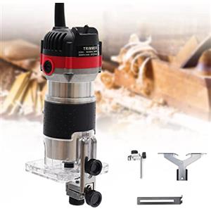 Bathrena Fresatrici verticali 220V 30000RPM - Fresatrice elettrica manuale per legno da 1/4, fresa per bordi con potenza di 800W, chiave inglese inclusa