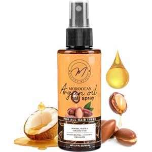 CLY AMS Olio spray per capelli all'argon marocchino, olio marocchino, oli per capelli crespi e secchi con olio di cocco, trattamento per capelli con doppie punte per tutti i tipi di capelli, idratante e