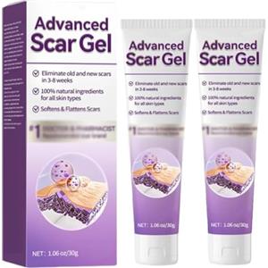 Generico Gel avanzato per cicatrici,crema per la rimozione delle cicatrici, crema per la rimozione dei cheloidi (2pcs)