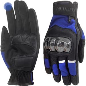 ZLUXURQ Guanti da moto a nocche rigide da uomo, touch screen a dita piene per equitazione, corsa, ciclismo, arrampicata, motocross