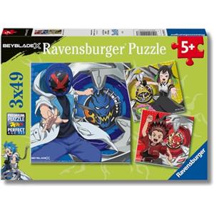 Ravensburger - Puzzles Beyblade Confezioni Da 3 | Puzzle Bambini 5 Anni O Più | Regalo Bimba 5 Anni 3 X 49 Pezzi | Puzzle Bambini 21 X 21 Cm | Puzzles Perfetti Ravensburger
