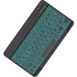 IVEOPPE Tastiera Bluetooth Wireless Retroilluminata, Tastiera Bluetooth Wireless Ultrasottile per iPad, iPad Pro, Tablet Compatibile con Android/Samsung/Huawei/Xiaomi/Lenovo, Nero