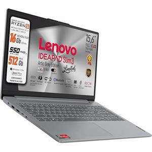 Lenovo, pc portatile Notebook, AMD Ryzen 5 5625U, 6 Core, Ram 16Gb, Display FHD IPS 15,6", SSD Nvme 512Gb, Wi-Fi 6, Bt, fingerprint, USB type-c, Tastiera retroilluminata, Win11 Pro, Pronto all'Uso