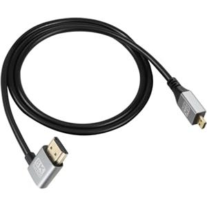 RIIEYOCA 90 gradi ad angolo retto UHD 8K HDMI maschio a Micro HDMI maschio 18Gbps ad alta velocità 2.1 Cavo esteso che supporta 8k@60Hz, 1080p, ARC, 3D, per DVR, HDTV, (Right Angle,1m)