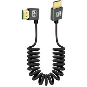 RIIEYOCA Cavo HDMI a HDMI Corto a 90 Gradi, Angolo Retto 48Gbps Alta Velocità HDMI2.1 Supporto 8K@60Hz, Compatibile con Videocamere, Monitor (Destra)