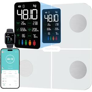 Healthkeep Bilancia Pesapersone Healthkeep Impedenziometrica Digitale Display VA Meccanica Frequenza Cardiaca