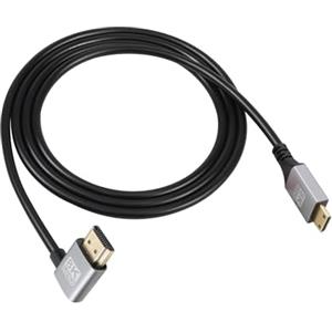 RIIEYOCA 90 gradi ad angolo retto UHD 8K HDMI maschio a Mini HDMI maschio 18Gbps Cavo esteso ad alta velocità 2.1 Supporta 8K@60Hz, 1080p, ARC, 3D, per DVR, HDTV (Right Angle,2m)