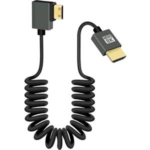 RIIEYOCA 8K Cavo Mini HDMI a HDMI Corto di 90 Gradi, Angolo Sinistro 48Gbps Alta Velocità Mini HDMI2.1 Supporta 8K@60Hz, Compatibile con Videocamere, Monitor (Sinistra)