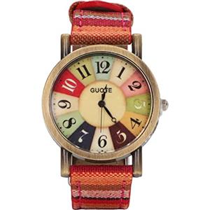 SUNGOOYUE Orologio Bohemien Donna con Cinturino in Pelle PU e Ottone, Batteria 377 Inclusa - Compleanno/Festa (Multicolore)