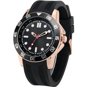 NUOVO Orologio da Uomo Sportivo Con Cinturino in Silicone - Impermeabile 30 m, Grande, Casual, alla Moda - Regalo Elegante, Nero