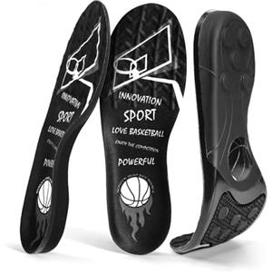 XINIFOOT Solette sportive in gel di silice per uomini e donne, inserti ammortizzanti e ammortizzanti a molla e ammortizzazione, supporto per massaggio dell'avampiede, sollievo dalla fascite plantare