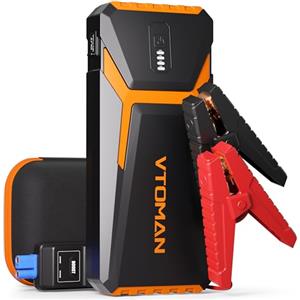 VTOMAN V10 Pro Booster Avviamento Auto Professionale 4500A 12V(Motori Fino Tutto Gas/10.0L Diesel), Avviatore Emergenza Per Auto,Portatile Batteria Starter (Orange)