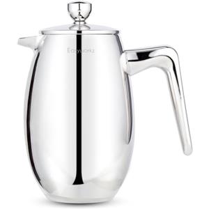 Easyworkz Nando French Press Caffettiera in acciaio inox a doppia parete coibentata, 350 ml