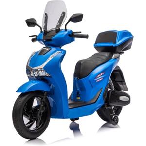 Tecnobike Shop Moto Elettrica per Bambini Moto Honda SH125 Luci LED Suoni Mp3 (Blu)