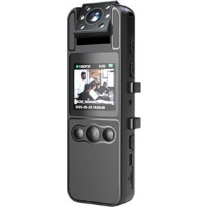 Pyltha Telecamera Portatile da Indossare Collana, Mini Dash Cam con Bodycam Nascosta 1080P - Visione Notturna IR, Allarme One - Key, Ideale per Sicurezza Personale e Monitoraggio