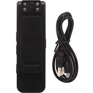 ciciglow Mini Videocamera per il Corpo, Videoregistratore Indossabile HD 1080P Obiettivo con Rotazione di 90 Gradi Clip Posteriore Portatile Bodycam Ad Assorbimento Magnetico per Riunioni