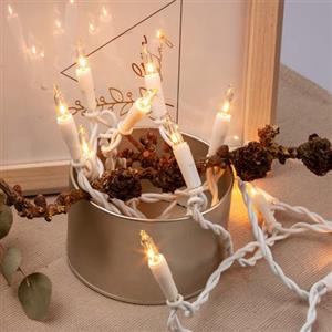 Hellum catena luminosa interni con interruttore, luci natale, 10 Lampada chiare calde, lunghezza illuminata 1,35m, Colore del cavo bianco, <59 lumen150544