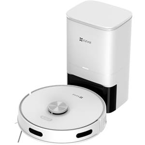 EZVIZ RE4 Plus Robot Aspirapolvere Lavapavimenti con Base Svuotasacco, Navigazione LiDAR, Wi-Fi, connesso con app, 4000 Pa, controllo con Alexa, mappatura multipiano