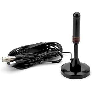 HENGBIRD Antenna DVB-T2, Antenna Digitale da Camera per TV con Amplificatore, Ricezione a 360 Gradi, Base Magnetica, Cavo da 5 Metri, Supporta Canali HD 4K e Tutti i Dispositivi TV