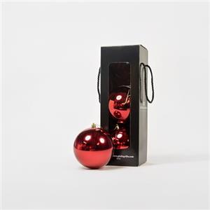 Giulia Grillo Sfera Natalizia Lucida rosso (3, ⌀12cm)