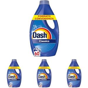 Dash Pods Detersivo Lavatrice In Capsule, 60 Lavaggi, Regolare, Rimuove Le Macchie, Efficace A Freddo Anche E In Cicli Brevi (Confezione da 4)
