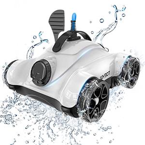 WYBOT Robot da piscina con 150 W, potente aspiratore per piscina con forte aspirazione e cicli di pulizia regolabili 1/2/3H