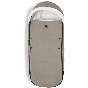 Stokke Sacco Copripiedi YOYO³ per Passeggino, Taupe | Fodera sherpa, cappuccio in pile con coulisse, doppia imbottitura, lavabile a 30°C, sacca inclusa.