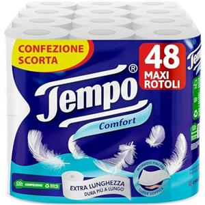 Tempo Carta Igienica Comfort, Morbida E Resistente - 48 Maxi Rotoli