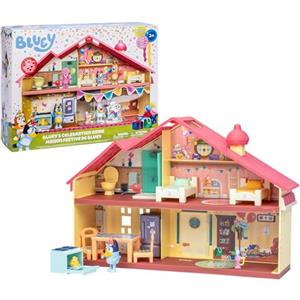 BlueY Giochi Preziosi - Bluey La Casa Celebration con 11 Accessori,Personaggio Esclusivo Incluso,Esplora la Nuova Casa con Tutto il Necessario per una Festa Indimenticabile, A partire dai 3 anni