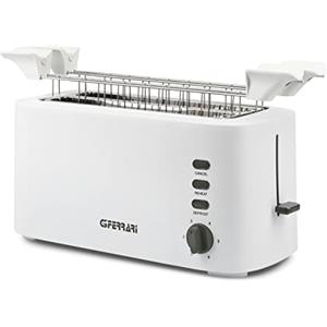 G3 Ferrari G10142 Tostapane Grandi Fette Essential Toast, 1500W, 4 Toast, Bianco