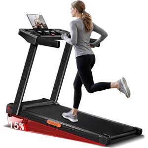 Kdtoll Tapis Roulant Salvaspazio 12KM/H, Tapis Roulant Elettrico con Inclinazione 15%, Walking Pad Pieghevole da Casa, Motore Silenzioso 3.0HP, Display LED, Capacità di Carico 136kg