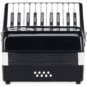 Classic Cantabile Secondo Junior Fisarmonica 8-Bass (22 tasti diatonici, 8 bassi, incl. tracolla e custodia) nera