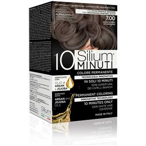 SILIUM Colorazione Permanente 10 Minuti Biondo Intenso 7.00 - 135 ml, senza ammoniaca, arricchita con argan e jojoba