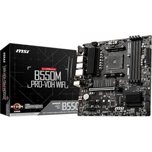 MSI B550M PRO-VDH WIFI Scheda madre mATX, AM4, DDR4, M.2, LAN, Wi-FI, USB 3.2 Gen1, Front Type-C, HDMI, DisplayPort, AMD RYZEN 3000 di terza generazione