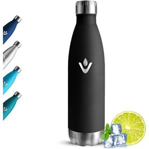 Grsta Borraccia Termica, Borraccia 500ml Senza BPA, Isolato Sottovuoto, Borracce Termiche a Prova di Perdite, Bottiglia Termica, Riutilizzabile Borraccie Acciaio Inox per Corsa, Fitness, Esterni