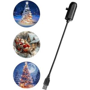 Generico Proiettore Natalizie,Decorazioni LED Con 3 Modelli E Ricarica USB | Proiezione Di Luce Per Feste - Per Giardino Festa Di Compleanno Uffici Casa Interno Scrivania Camera Da Aula Scuola