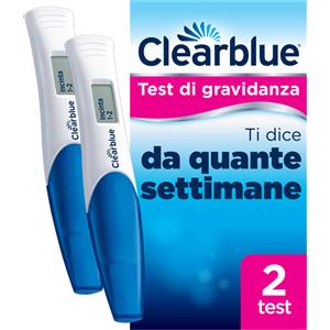 Clearblue Test di Gravidanza Digitale con Indicatore delle Settimane - Confezione da 2 Test