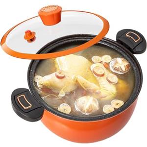 Generic Pentola a pressione piccola - Pentola antiaderente | Fornello da cucina a riscaldamento rapido | Apparecchio per la preparazione degli alimenti casalinghi, pentola multiuso per cuocere zuppe con